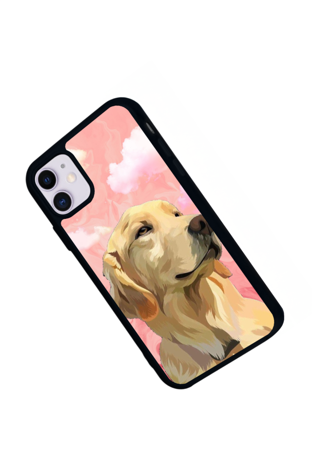 iPhone 11 Uyumlu Golden Kopek Tasarımlı Glossy Premium Kılıf