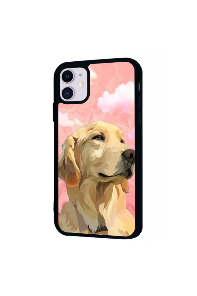 iPhone 11 Uyumlu Golden Kopek Tasarımlı Glossy Premium Kılıf