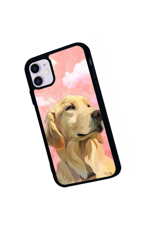 iPhone 11 Uyumlu Golden Kopek Tasarımlı Glossy Premium Kılıf