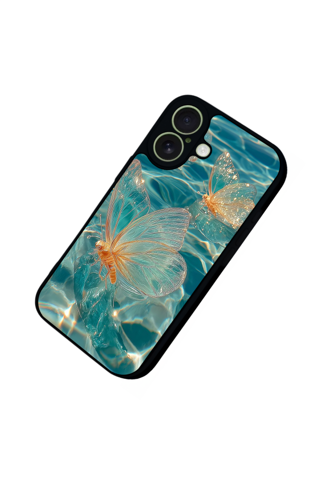 iPhone 17 Uyumlu Kelebek Tasarımlı Glossy Premium Kılıf