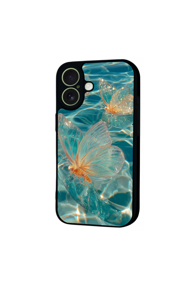 iPhone 17 Uyumlu Kelebek Tasarımlı Glossy Premium Kılıf
