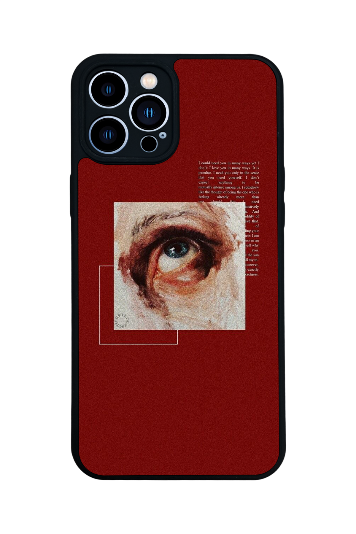 iPhone 13 Pro Max Uyumlu Kirmizi Tasarımlı Glossy Premium Kılıf