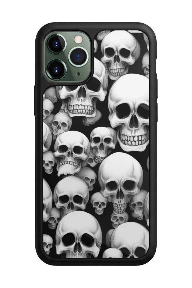 iPhone 11 Pro Uyumlu KuruKafa Tasarımlı Glossy Premium Kılıf