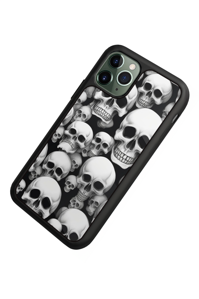 iPhone 11 Pro Uyumlu KuruKafa Tasarımlı Glossy Premium Kılıf