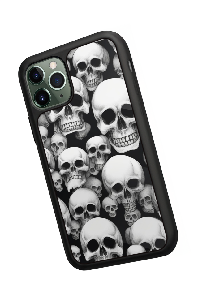 iPhone 11 Pro Uyumlu KuruKafa Tasarımlı Glossy Premium Kılıf