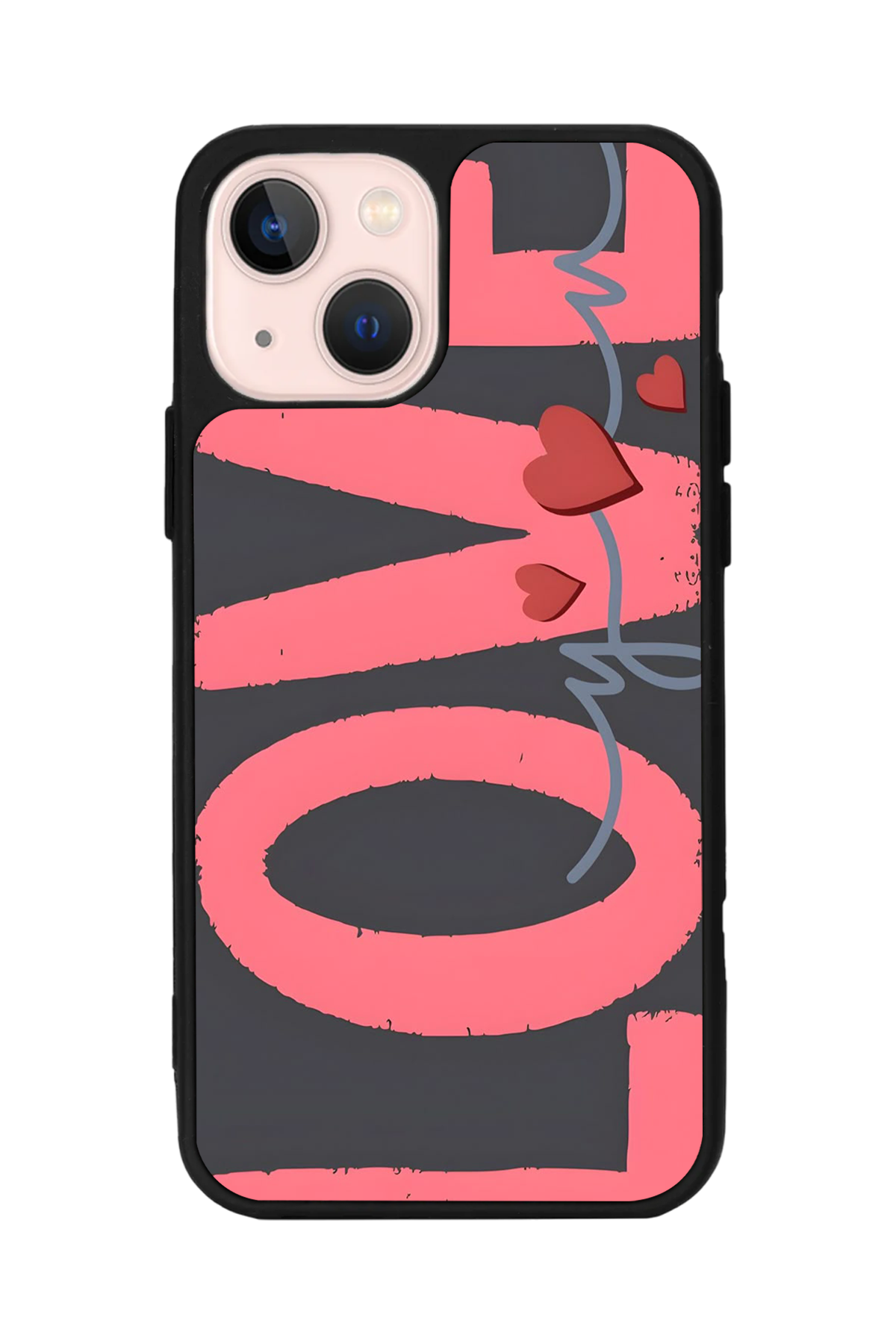 iPhone 13 Mini Uyumlu Love Tasarımlı Glossy Premium Kılıf