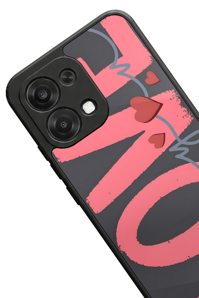 Oppo A6 Pro Uyumlu Love Tasarımlı Glossy Premium Kılıf