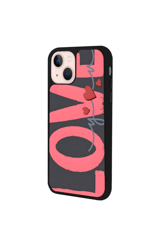 iPhone 13 Mini Uyumlu Love Tasarımlı Glossy Premium Kılıf
