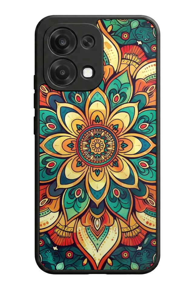 Oppo A6 Pro Uyumlu Mandala Tasarımlı Glossy Premium Kılıf