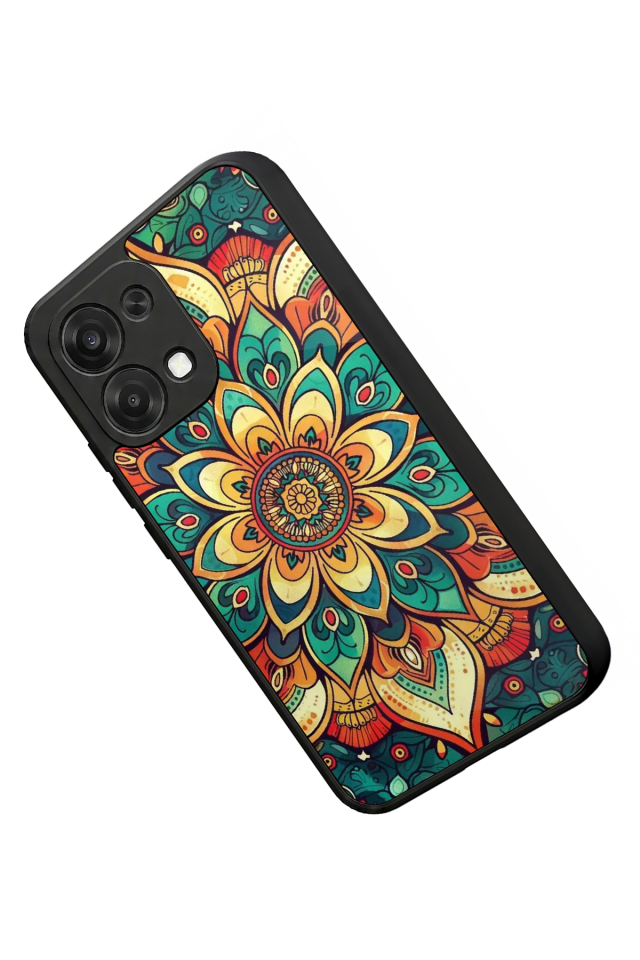 Oppo A6 Pro Uyumlu Mandala Tasarımlı Glossy Premium Kılıf