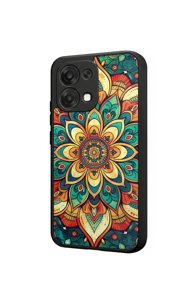 Oppo A6 Pro Uyumlu Mandala Tasarımlı Glossy Premium Kılıf