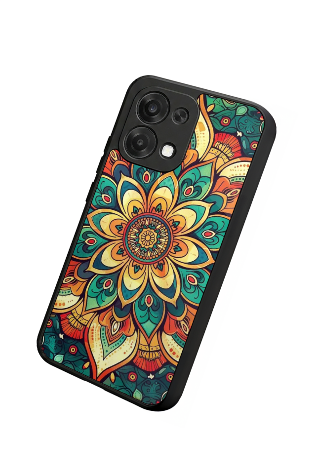 Oppo A6 Pro Uyumlu Mandala Tasarımlı Glossy Premium Kılıf