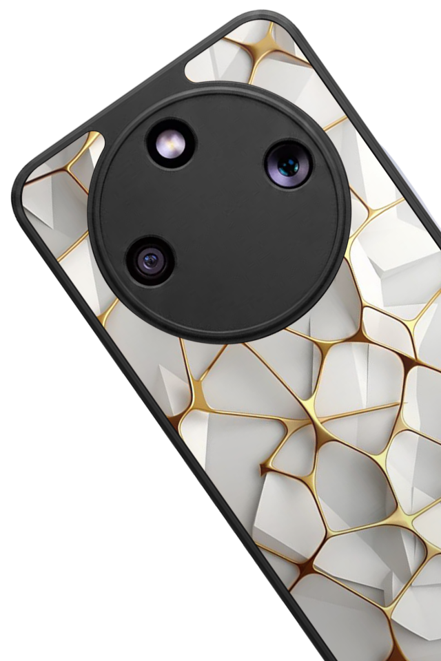 Honor Magic 8 Lite Uyumlu Mermer Marble Tasarımlı Glossy Premium Kılıf