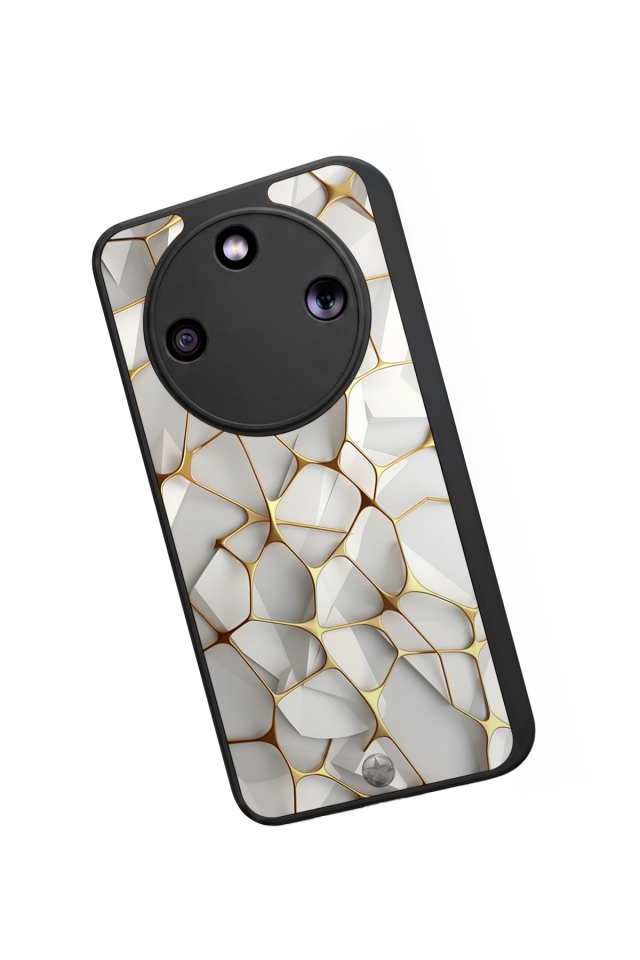 Honor Magic 8 Lite Uyumlu Mermer Marble Tasarımlı Glossy Premium Kılıf