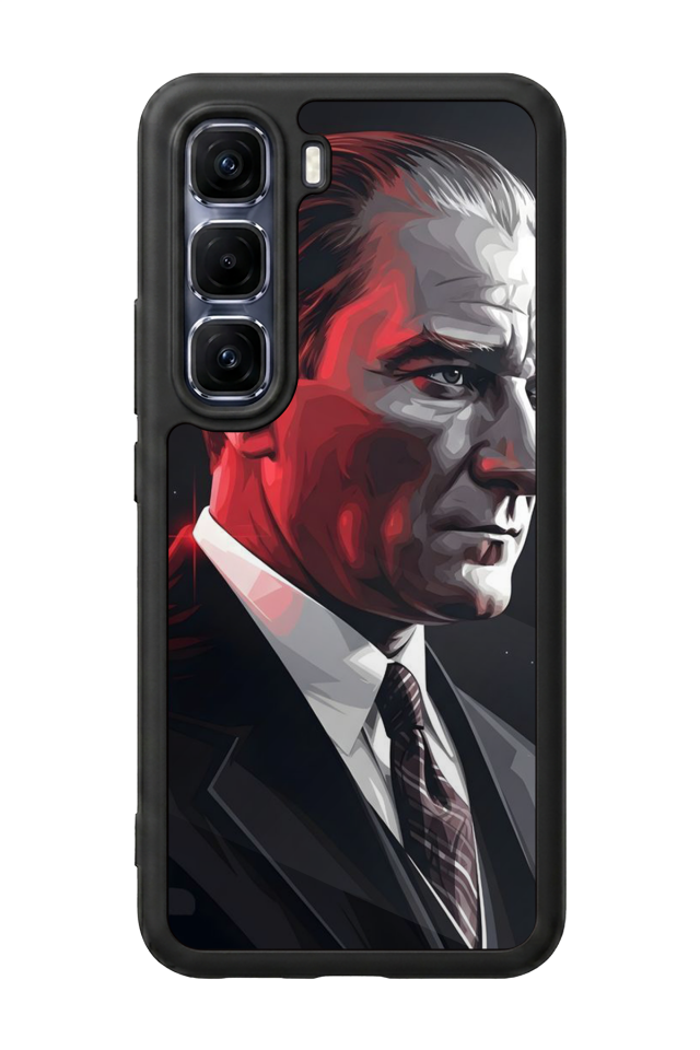 Infinix Hot 60 Pro Plus Uyumlu Mustafa Kemal Ataturk Tasarımlı Glossy Premium Kılıf