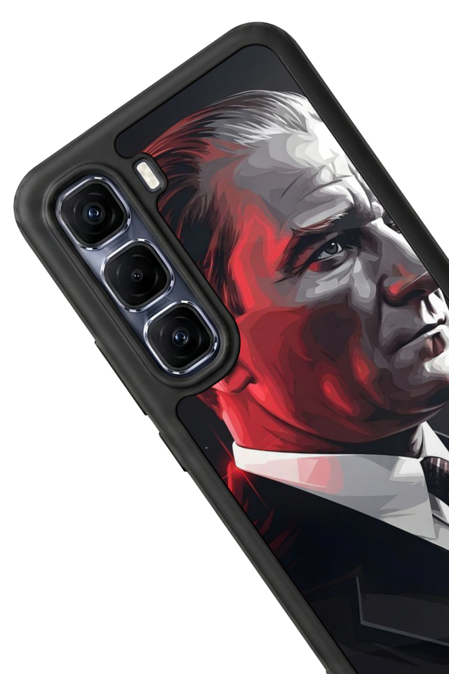 Infinix Hot 60 Pro Plus Uyumlu Mustafa Kemal Ataturk Tasarımlı Glossy Premium Kılıf