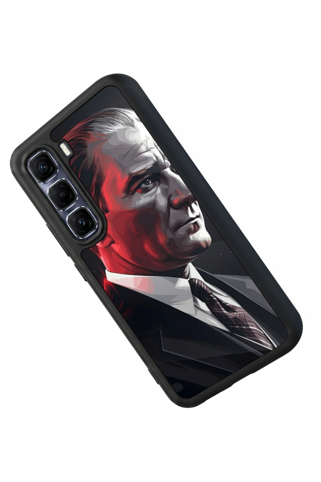 Infinix Hot 60 Pro Plus Uyumlu Mustafa Kemal Ataturk Tasarımlı Glossy Premium Kılıf