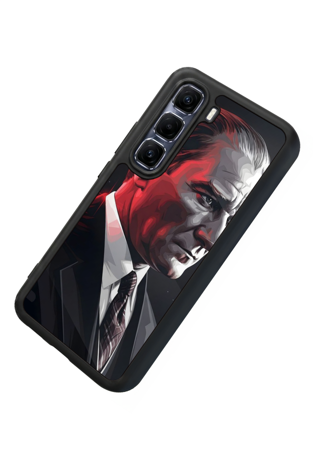 Infinix Hot 60 Pro Plus Uyumlu Mustafa Kemal Ataturk Tasarımlı Glossy Premium Kılıf