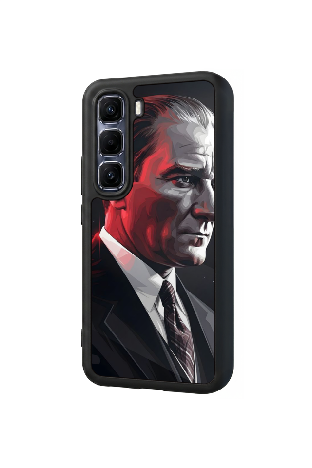 Infinix Hot 60 Pro Plus Uyumlu Mustafa Kemal Ataturk Tasarımlı Glossy Premium Kılıf