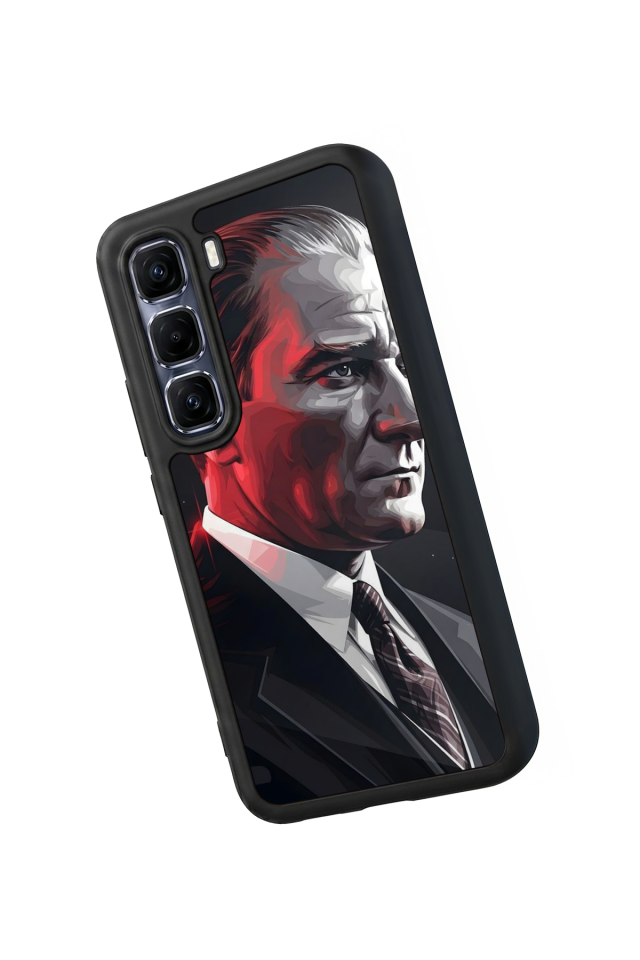 Infinix Hot 60 Pro Plus Uyumlu Mustafa Kemal Ataturk Tasarımlı Glossy Premium Kılıf
