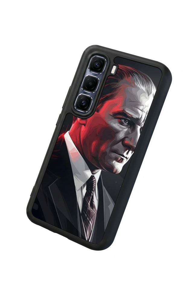 Infinix Hot 60 Pro Plus Uyumlu Mustafa Kemal Ataturk Tasarımlı Glossy Premium Kılıf
