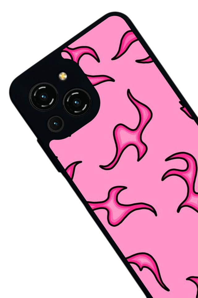 Reeder S23 Pro Max Uyumlu Retro Flame Patterns Tasarımlı Glossy Premium Kılıf