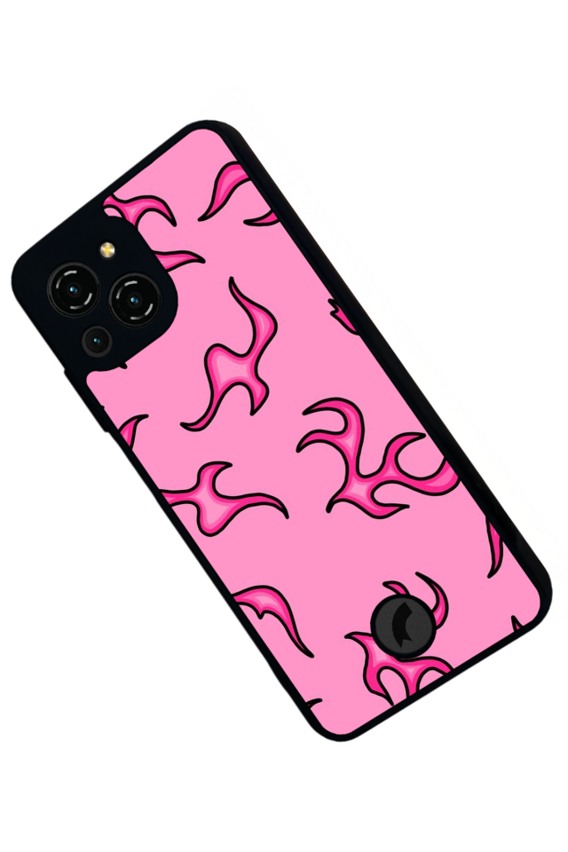 Reeder S23 Pro Max Uyumlu Retro Flame Patterns Tasarımlı Glossy Premium Kılıf