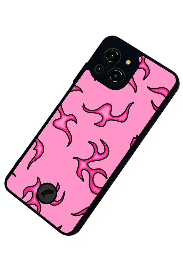 Reeder S23 Pro Max Uyumlu Retro Flame Patterns Tasarımlı Glossy Premium Kılıf