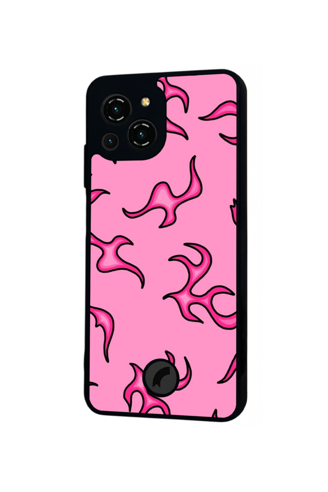 Reeder S23 Pro Max Uyumlu Retro Flame Patterns Tasarımlı Glossy Premium Kılıf