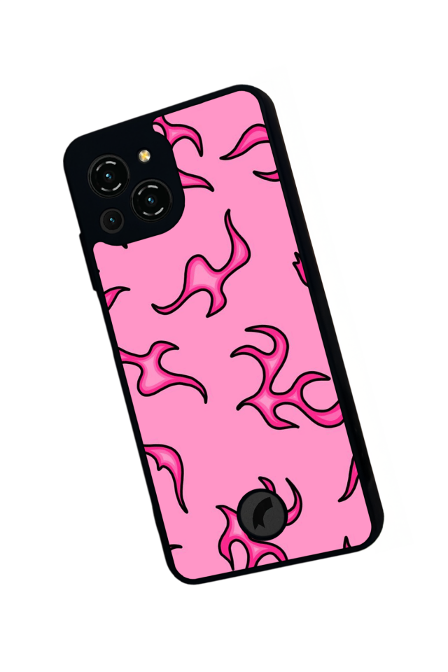 Reeder S23 Pro Max Uyumlu Retro Flame Patterns Tasarımlı Glossy Premium Kılıf