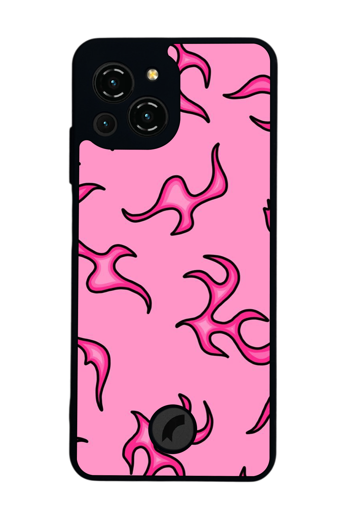 Reeder S23 Pro Max Uyumlu Retro Flame Patterns Tasarımlı Glossy Premium Kılıf