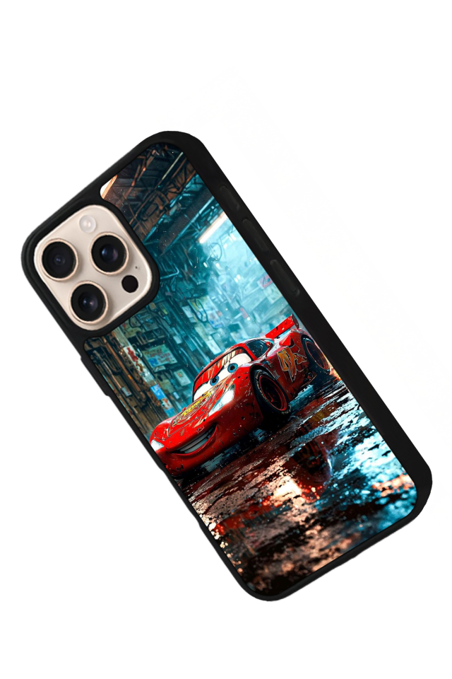 iPhone 14 Pro Uyumlu Simsek McQueen Tasarımlı Glossy Premium Kılıf