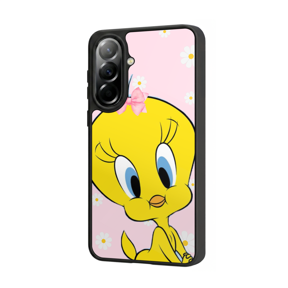 Samsung Galaxy A57 Uyumlu Yaldizli Cicek Tasarımlı Glossy Premium Kılıf