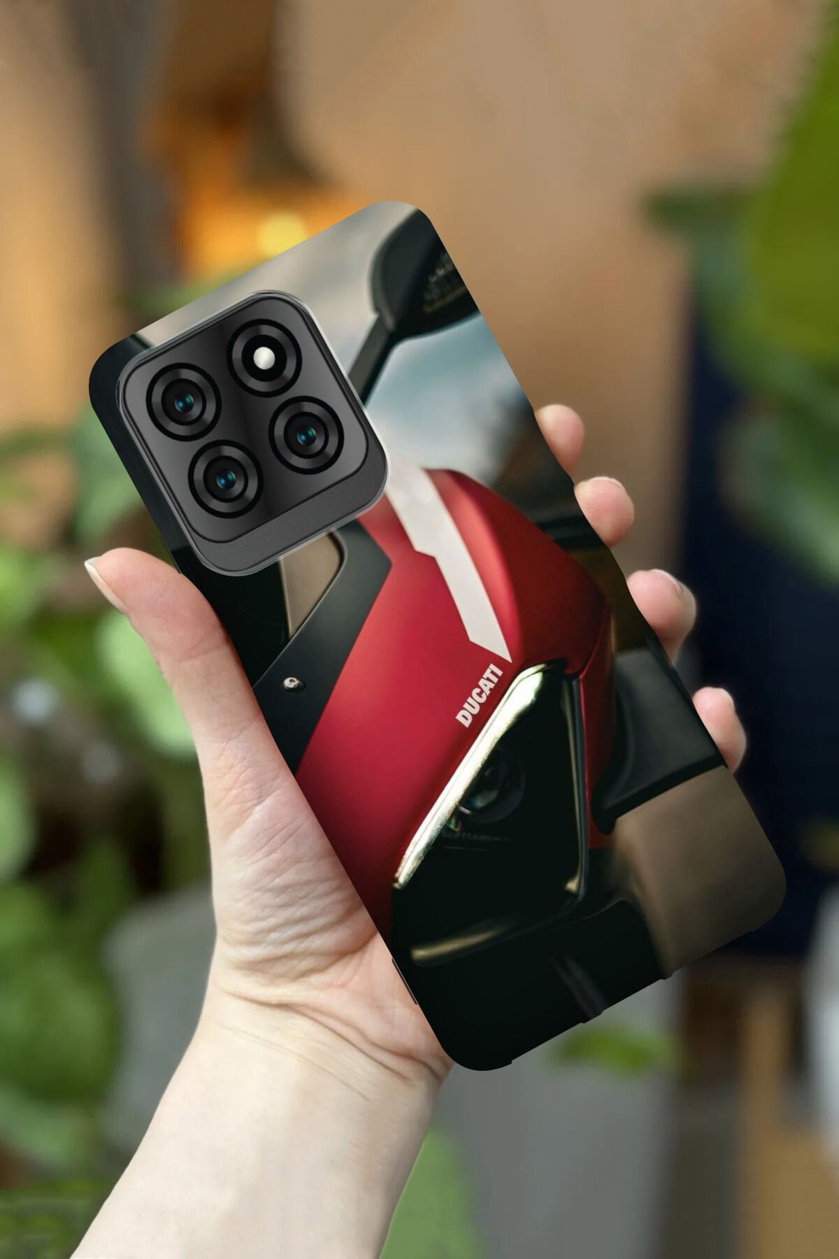 Reeder S71 Uyumlu Kamera Korumalı Motorbisiklet Desenli HD Baskılı Silikon Kılıf
