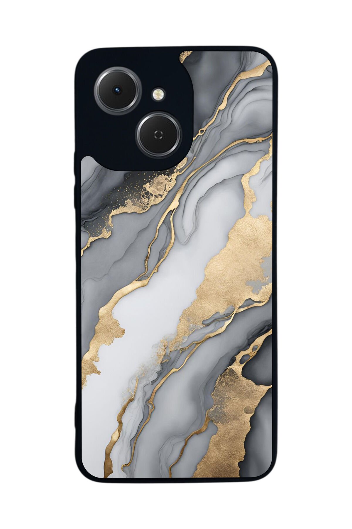 Tecno Spark 40C Uyumlu Mermer Marble Tasarımlı Glossy Premium Kılıf