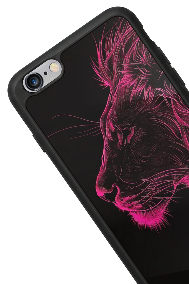 iPhone 6s Plus Uyumlu Aslan Tasarımlı Glossy Premium Kılıf
