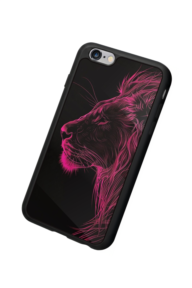 iPhone 6s Plus Uyumlu Aslan Tasarımlı Glossy Premium Kılıf
