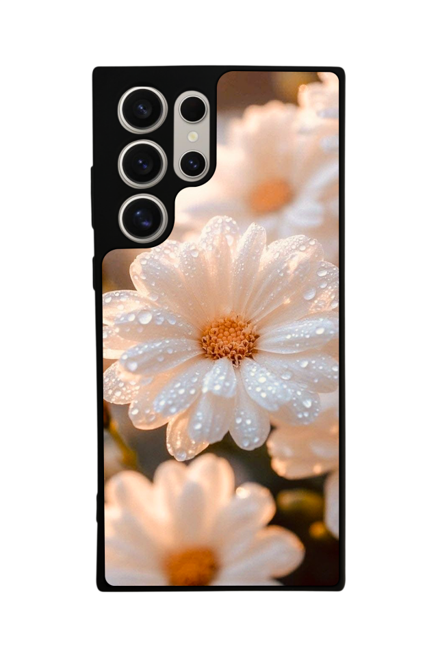 Samsung Galaxy S22 Ultra Uyumlu Cicek Tasarımlı Glossy Premium Kılıf
