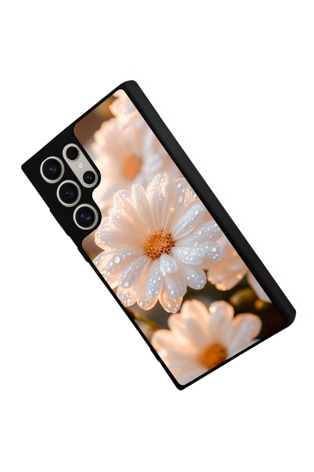 Samsung Galaxy S22 Ultra Uyumlu Cicek Tasarımlı Glossy Premium Kılıf