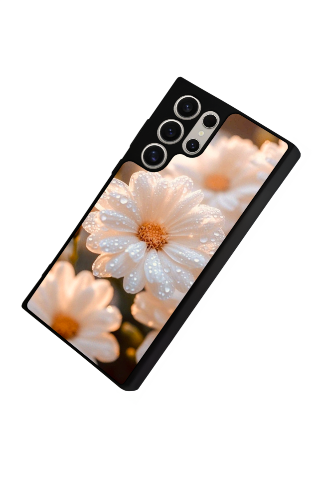 Samsung Galaxy S22 Ultra Uyumlu Cicek Tasarımlı Glossy Premium Kılıf