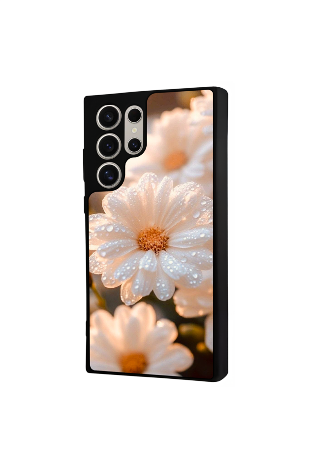 Samsung Galaxy S22 Ultra Uyumlu Cicek Tasarımlı Glossy Premium Kılıf