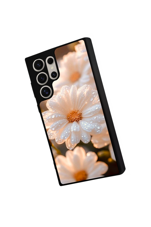 Samsung Galaxy S22 Ultra Uyumlu Cicek Tasarımlı Glossy Premium Kılıf