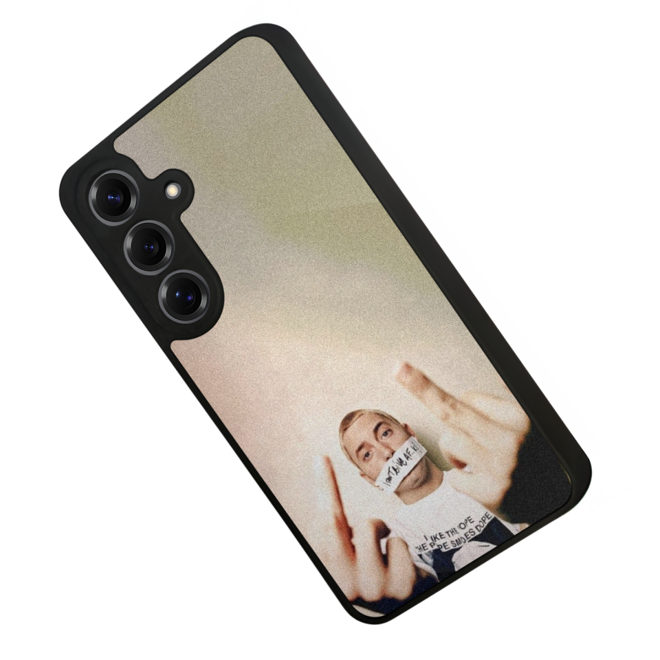 Samsung Galaxy S25 Uyumlu Eminem Tasarımlı Glossy Premium Kılıf