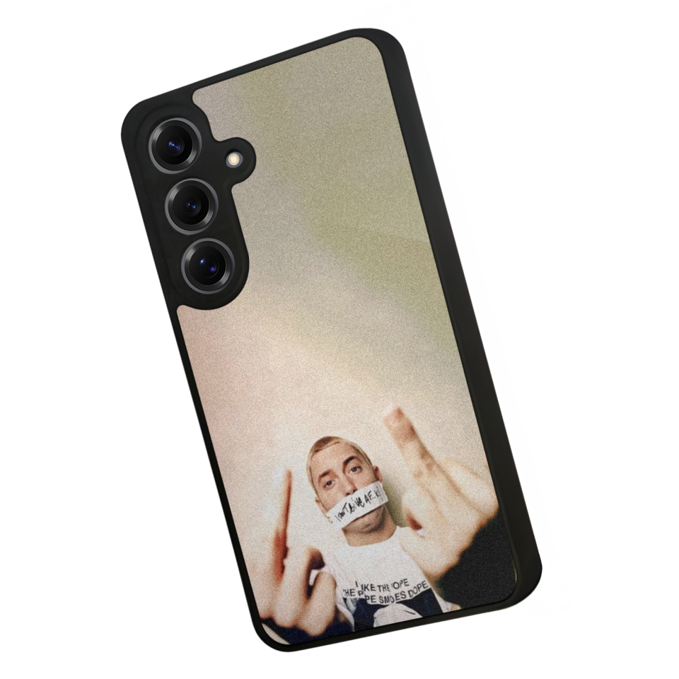 Samsung Galaxy S25 Uyumlu Eminem Tasarımlı Glossy Premium Kılıf