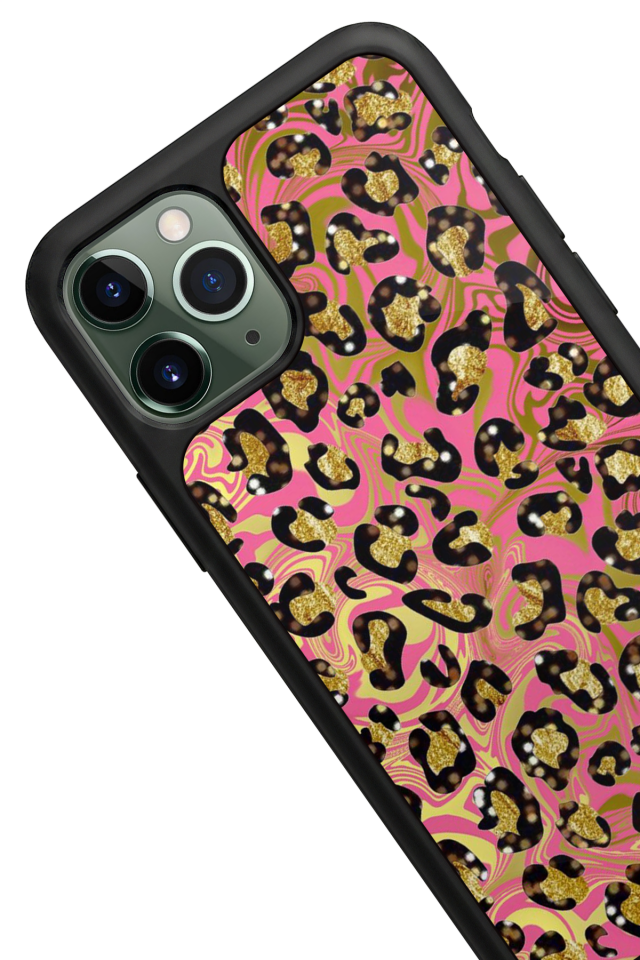 iPhone 11 Pro Uyumlu Hologram Leopar Tasarımlı Glossy Premium Kılıf