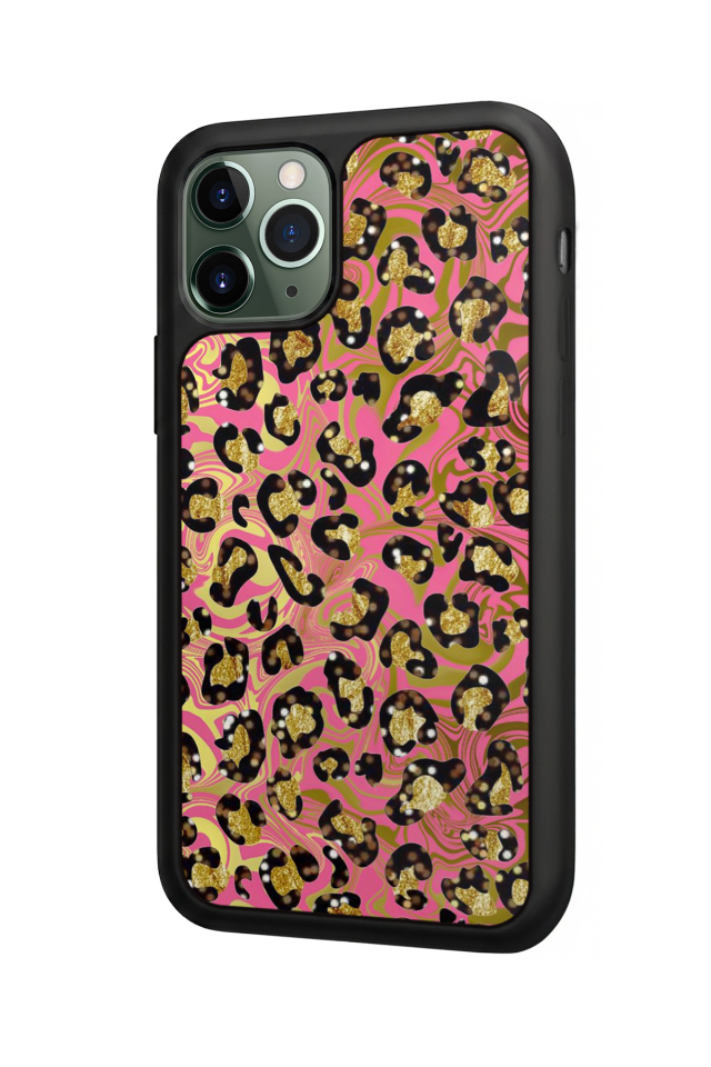 iPhone 11 Pro Uyumlu Hologram Leopar Tasarımlı Glossy Premium Kılıf