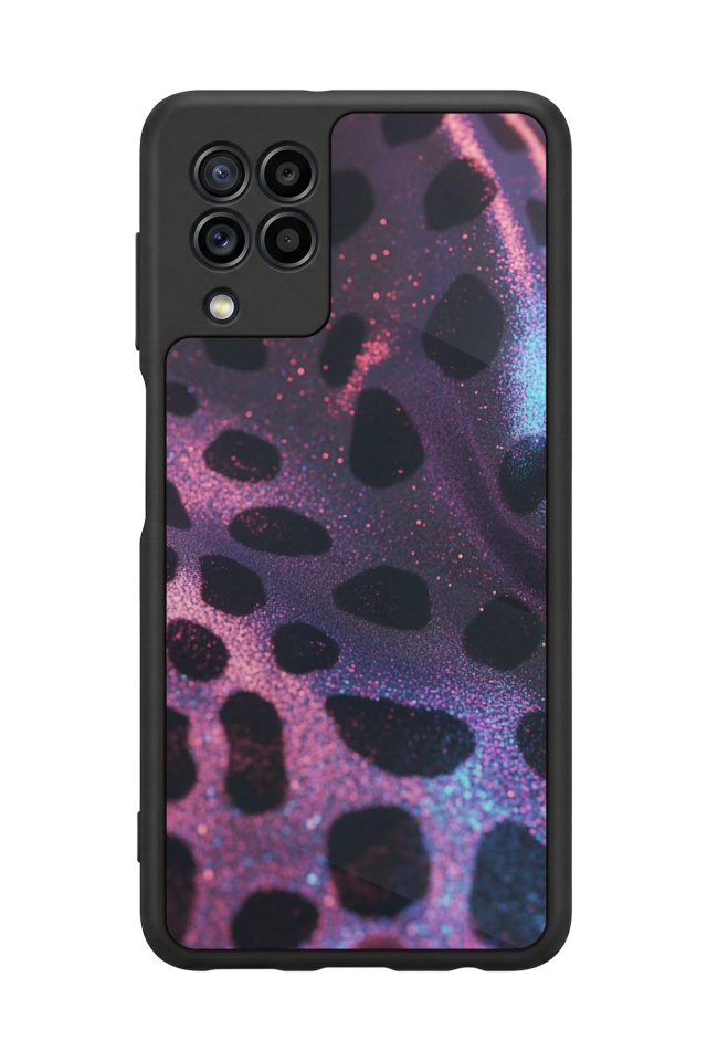 Samsung Galaxy M22 Uyumlu Hologram Leopar Tasarımlı Glossy Premium Kılıf