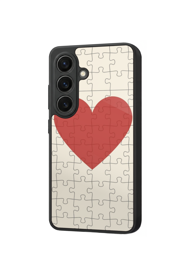 Samsung Galaxy S26 Uyumlu Kalp Love Tasarımlı Glossy Premium Kılıf