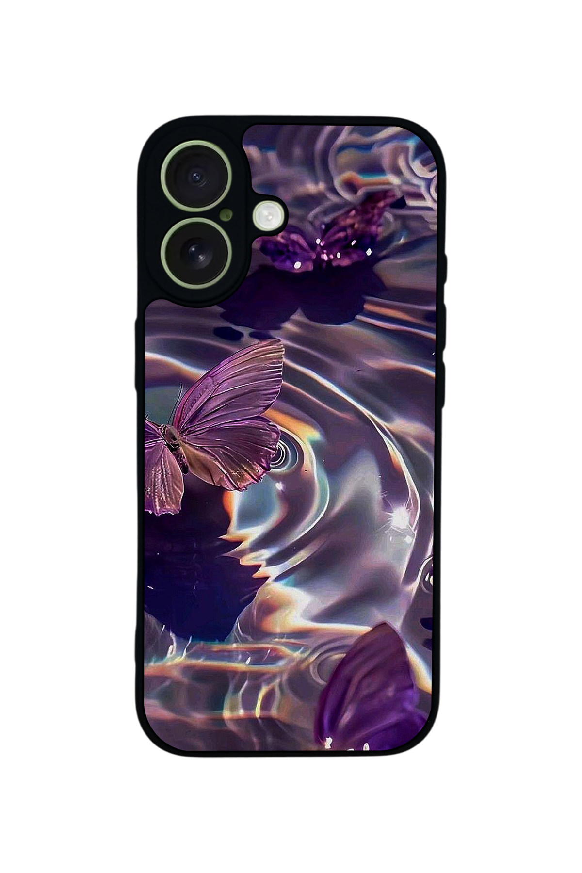 iPhone 17 Uyumlu Kelebek Tasarımlı Glossy Premium Kılıf