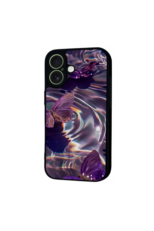 iPhone 17 Uyumlu Kelebek Tasarımlı Glossy Premium Kılıf